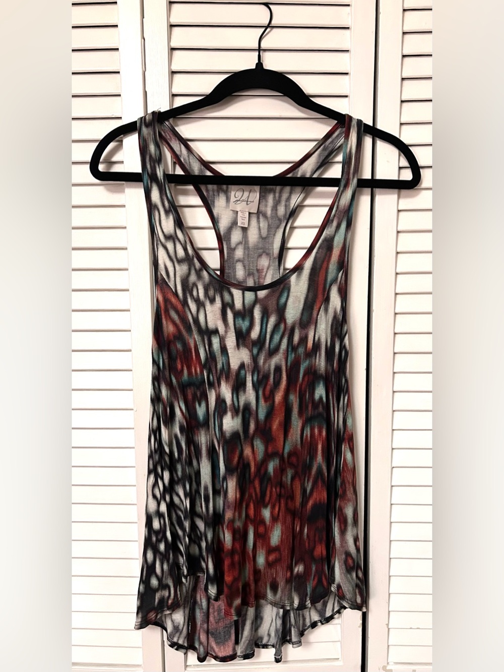 Julienne XS Multicolored Racerback Flowing Tank Top - Boho Club Wear